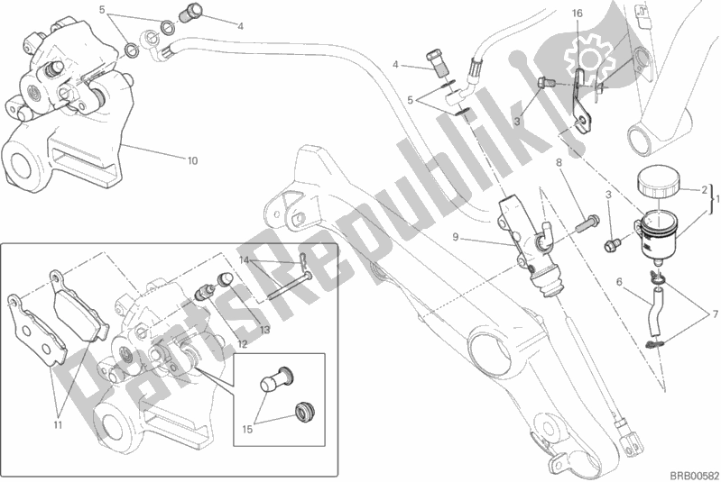 Todas las partes para Sistema De Freno Trasero de Ducati Scrambler Cafe Racer 803 2018